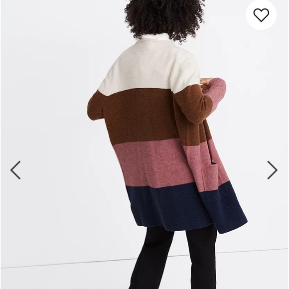 Madewell strips color block cardigan size small - Picture 3 of 10